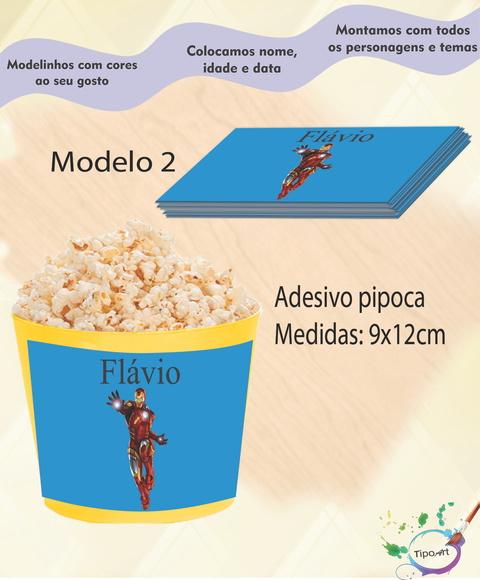 Adesivo p/ Balde Pipoca-homem de Ferro