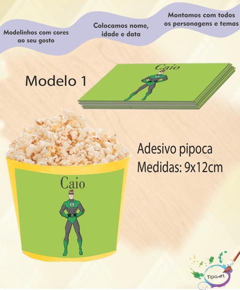 Adesivo p/ Balde Pipoca-lanterna Verde