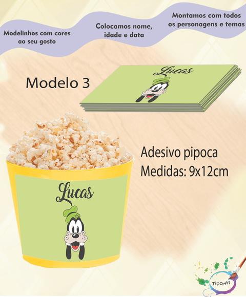 Adesivo p/ Balde Pipoca-pateta