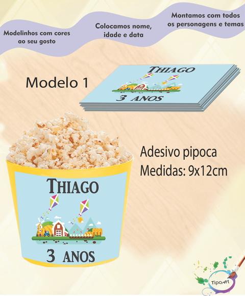 Adesivo p/ Balde Pipoca-pipa e Catavento