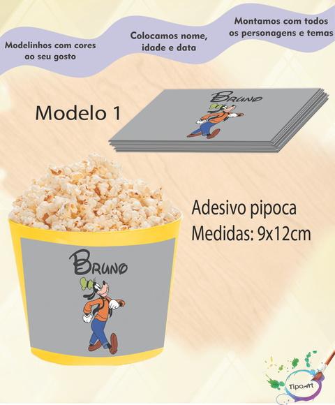 Adesivo p/ Balde Pipoca-pateta