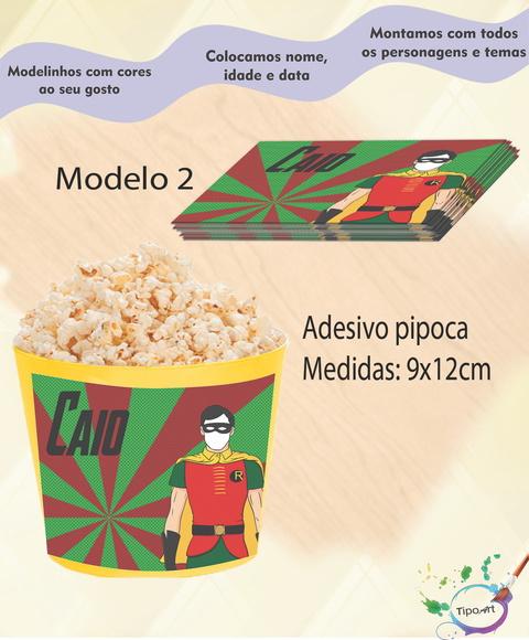 Adesivo p/ Balde Pipoca-robin