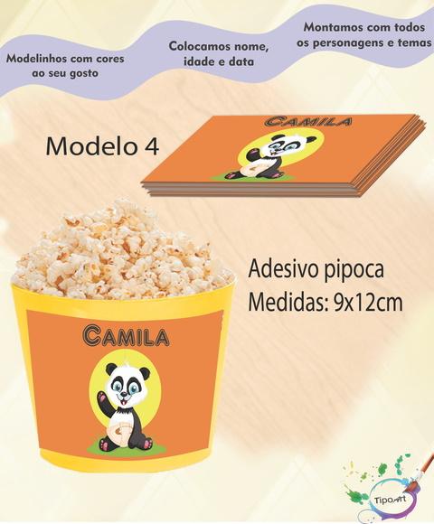 Adesivo p/ Balde Pipoca-ursinho