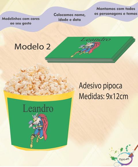 Adesivo p/ Balde Pipoca-thor