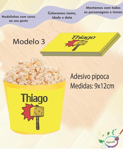 Adesivo p/ Balde Pipoca-thor