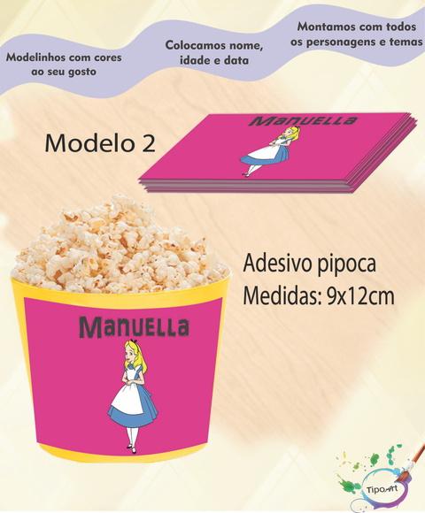 Adesivo P/balde de Pipoca-alice