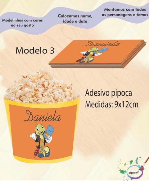 Adesivo P/balde de Pipoca- Grilo Falante
