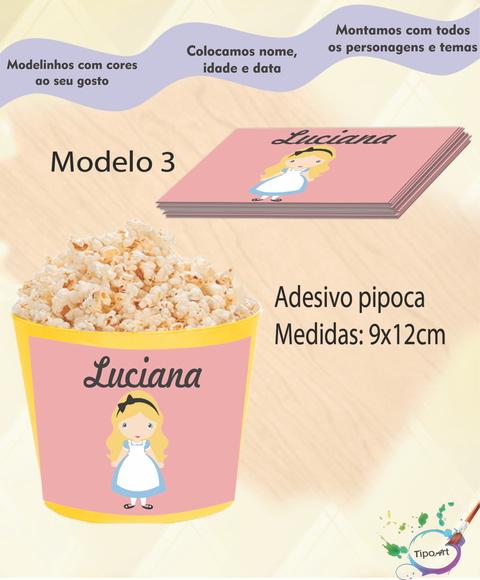 Adesivo P/balde de Pipoca-alice