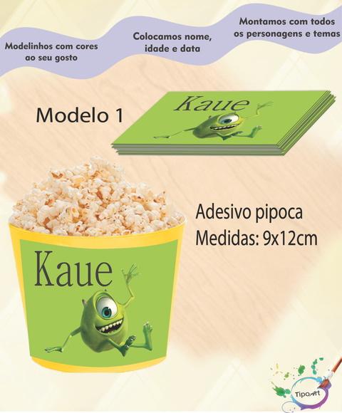 Adesivo P/balde de Pipoca-mike Wazowski