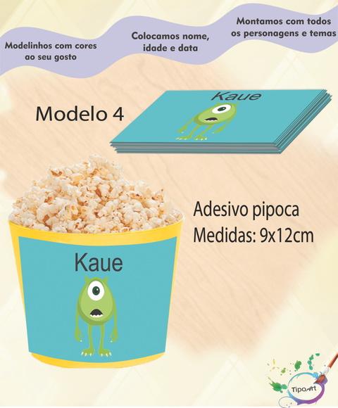 Adesivo P/balde de Pipoca-mike Wazowski