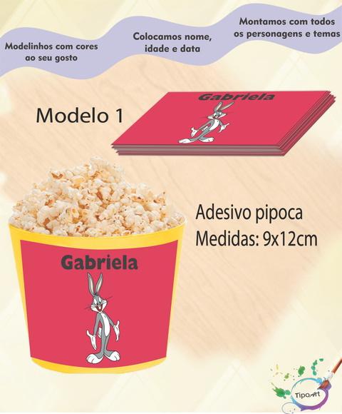 Adesivo P/balde de Pipoca-pernalonga