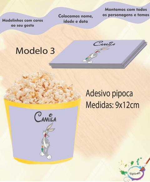 Adesivo P/balde de Pipoca-pernalonga