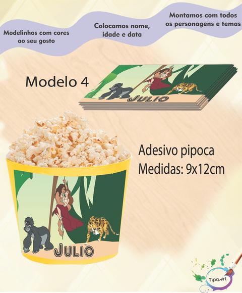 Adesivo P/balde de Pipoca-tarzan