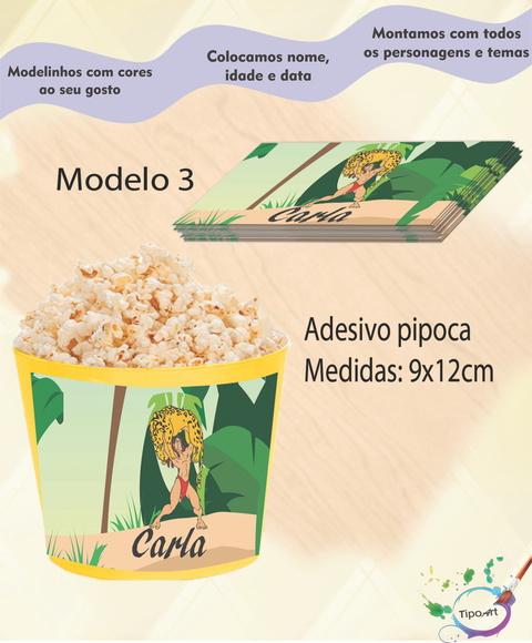 Adesivo P/balde de Pipoca-tarzan