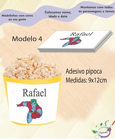 Adesivo P/balde Pipoca- Capitão Planeta
