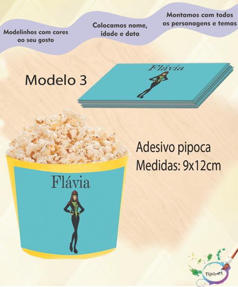 Adesivo P/balde de Pipoca-x Mens