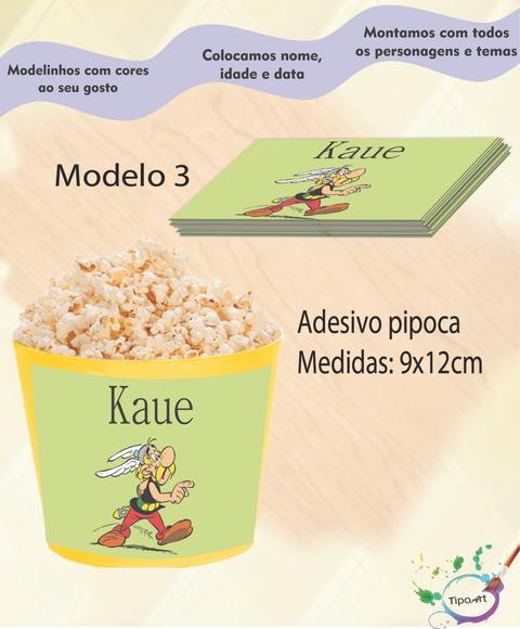 Adesivo P/balde Pipoca-asterix