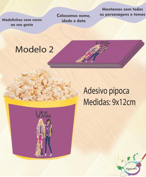 Adesivo P/balde Pipoca-barbie
