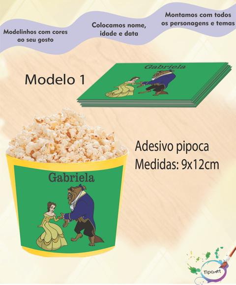 Adesivo P/balde Pipoca-bela e a Ferra