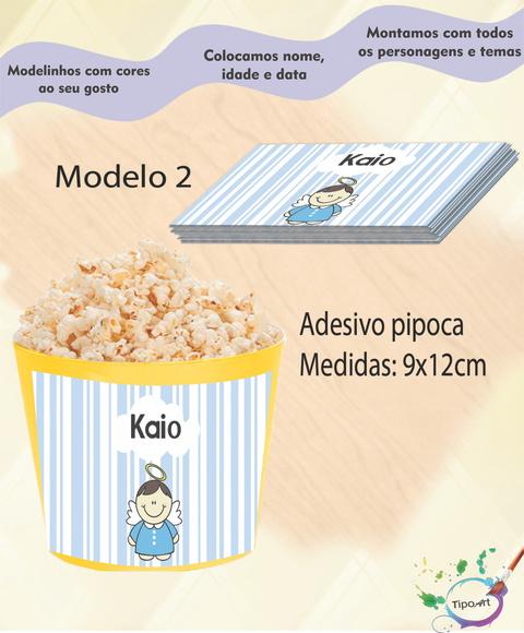 Adesivo P/balde Pipoca-batizado