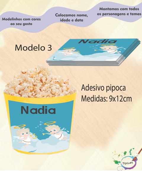 Adesivo P/balde Pipoca-batizado