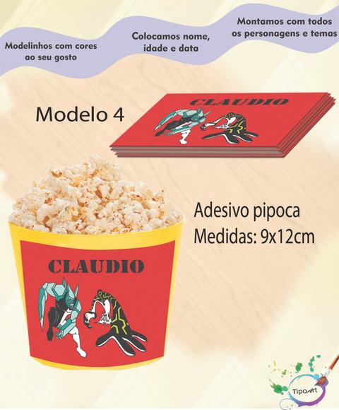 Adesivo P/balde Pipoca-ben 10