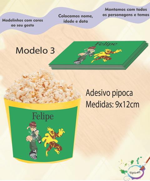 Adesivo P/balde Pipoca-ben 10