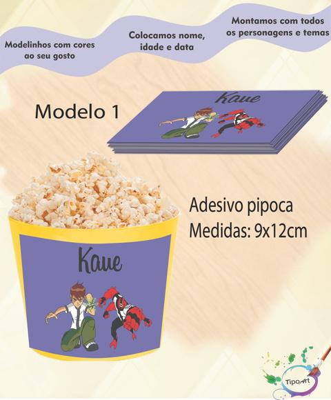 Adesivo P/balde Pipoca-ben 10