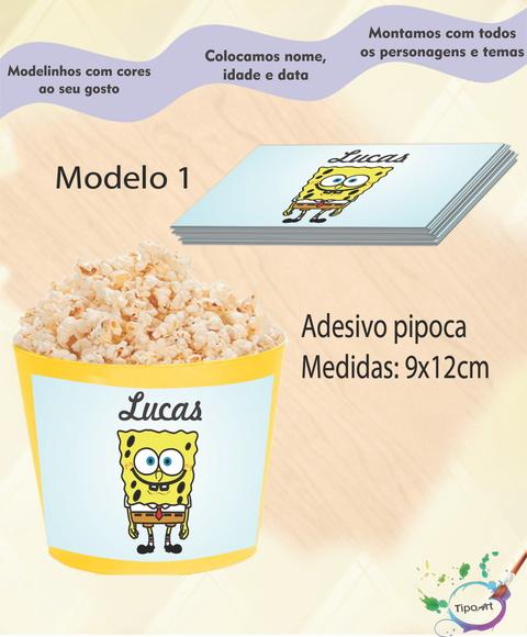 Adesivo P/balde Pipoca-bob Esponja
