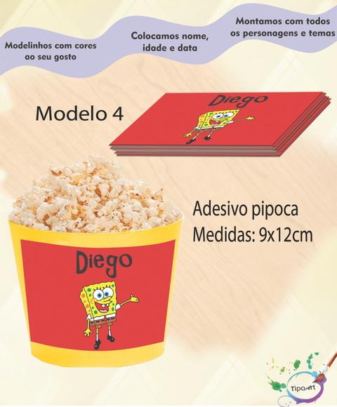 Adesivo P/balde Pipoca-bob Esponja