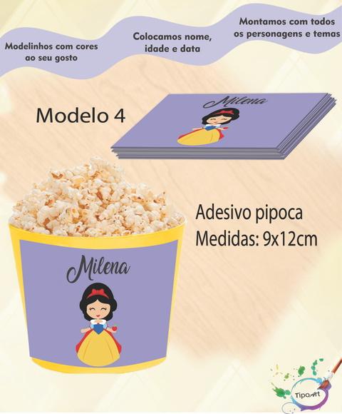 Adesivo P/balde Pipoca-branca de Neve