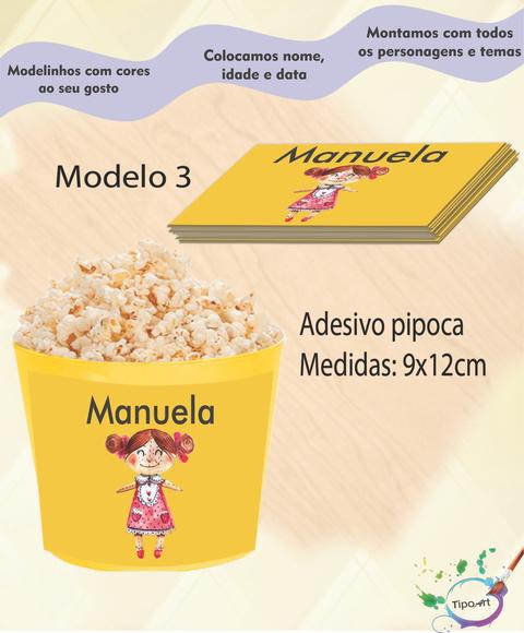 Adesivo P/balde Pipoca-boneca