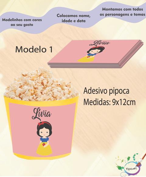 Adesivo P/balde Pipoca-branca de Neve