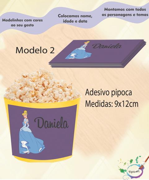 Adesivo P/balde Pipoca-cinderela