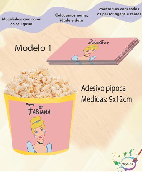 Adesivo P/balde Pipoca-cinderela