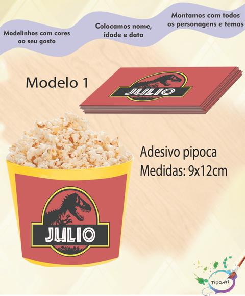 Adesivo P/balde Pipoca-dinossauro