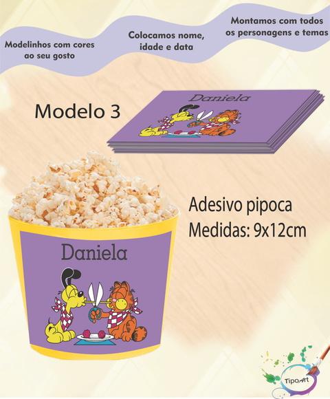 Adesivo P/balde Pipoca-garfield