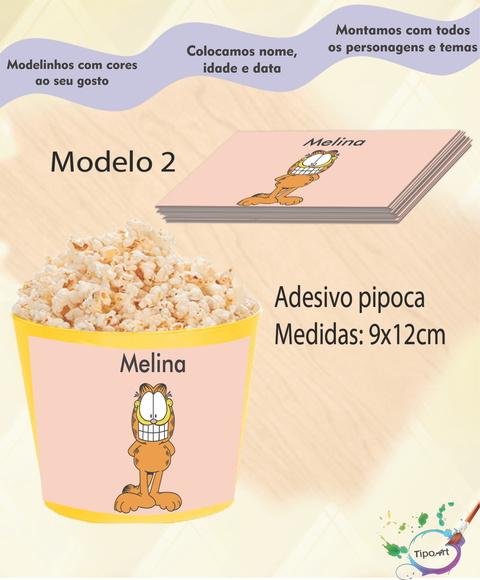 Adesivo P/balde Pipoca-garfield