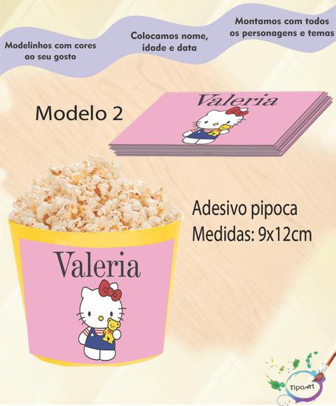 Adesivo P/balde Pipoca-hello Kitty