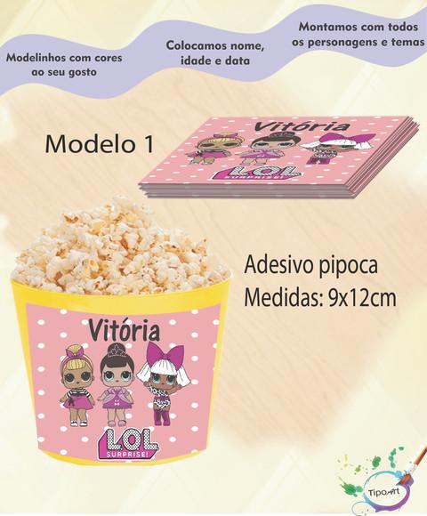 Adesivo P/balde Pipoca-lol Surprise