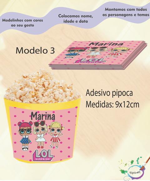 Adesivo P/balde Pipoca-lol Surprise