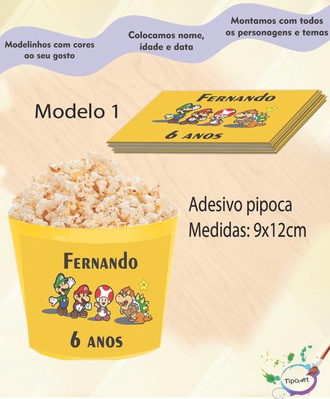 Adesivo P/balde Pipoca-mario Bros