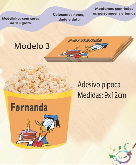Adesivo P/balde Pipoca-pato Donald