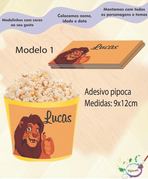 Adesivo P/balde Pipoca-rei Leão