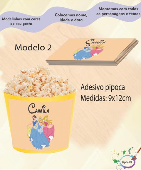 Adesivo P/balde Pipoca-princesas