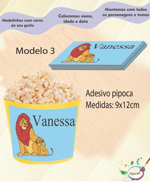 Adesivo P/balde Pipoca-rei Leão