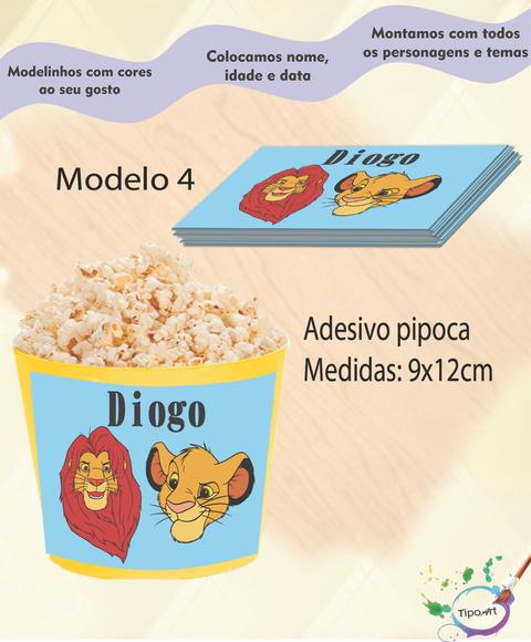 Adesivo P/balde Pipoca-rei Leão