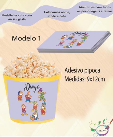 Adesivo P/balde Pipoca-sete Anões