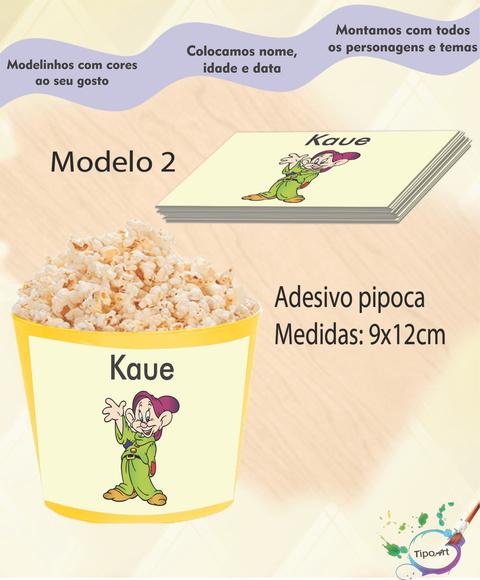 Adesivo P/balde Pipoca-sete Anões