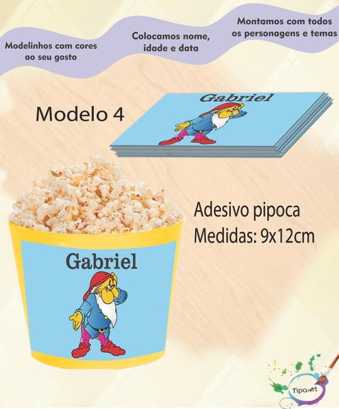 Adesivo P/balde Pipoca-sete Anões